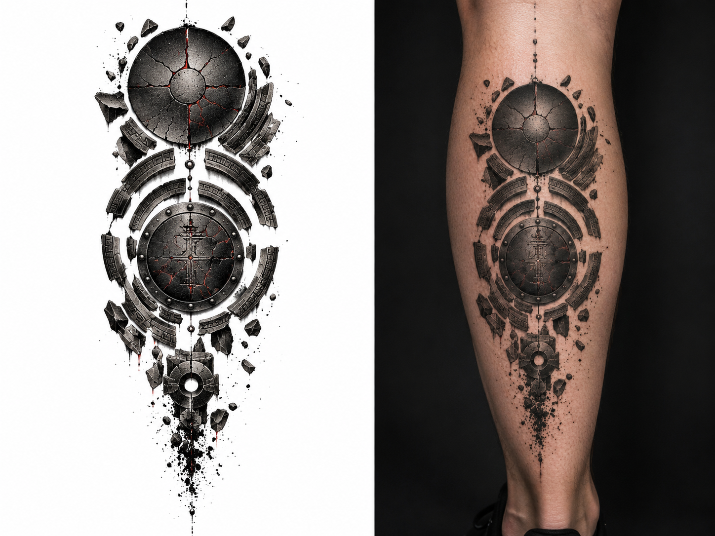 IRON SANCTUARY from the Dacian Symbolism — EUR 15 tattoo collection